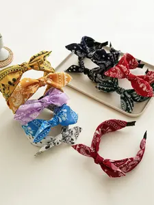 New Style Women's Hairband with Walnut Flower Rabbit Ears, Wide Headband, Knot Cloth Hair Tie Wholesale, Knotted Headband, Chic Headbands, Hair Bows Headbands, Fashion Accessory