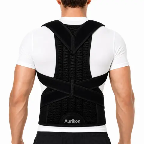 Unisex Adjustable Posture Correction Support Brace - Adjustable Posture Belt for Alignment, Ergonomic Lower Back Protector, Pain Relief, Spine Aligner, Prop 65 Safe Versatile Use Fitness Accessory for Home & Office