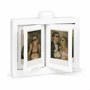 2x3 Rotating Flip Photo Frame for Instax Mini & Kpop Cards - Holds 24 Photos，Rotating Photo Frame for Polaroid/Fujifilm Instax Mini,Cute Desk Decor,Perfect Gift Idea
