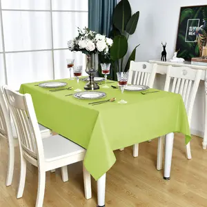 Apple Green Rectangle Tablecloth Waterproof Stain Resistant Wrinkle Free Table Cloth 210GSM Polyester Wipeable Table Cover for Party, Banquet, Indoor and Outdoor-Square/Rectangular