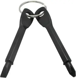 Mini  Set (Pack of 2) -  Stocking Stuffers for Men - Flat  & Phillips - Portable Repair Tool - Screw Fixing - Key Shape