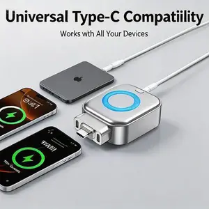 Universal Type C 140W High Speed Fast Charging Smart Separator Auto Cut Off Full Charge Disconnect Device Safe Overnight Charging Battery Saver For Phones And Gadgets