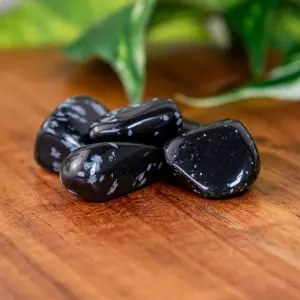 Down to Earth Snowflake Obsidian Tumbled 1lb