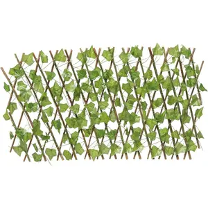 Artificial Ivy Leaf Privacy Fence, Expandable Fence Screen, Decorative Fence for Balcony & Terrace, Outdoor Decorative Edge Barrier
