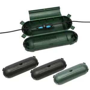 4-Pack Outdoor Extension Cord Safety Covers with  Seal, Rain and Snowproof Electrical Junction Box for Outdoor Plugs, Sockets, Electrical, Pool Pumps (2 Black + 2 Green)