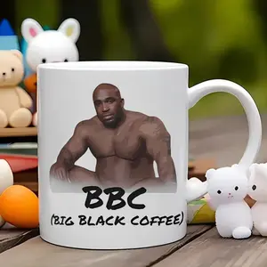 [Sale Up To 50%] BBC Coffee Mug ? Funny Meme Mug for Adults ? White Ceramic Cup ? Gag Gift for Friends, Coworkers or Him ? Printed Humor Drinkware