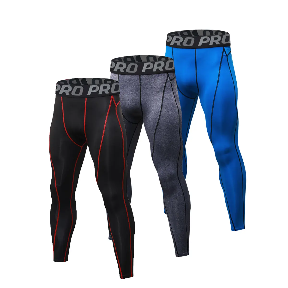 3 Pack Men's Compression Pants Tights Athletic Running Workout leggings Quick Dry Sports Baselayer Yoga Wear Fitness Athleisure Style Bottoms Yoga Activewear Yoga Clothes