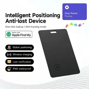 Thin Wallet Tracker Card Smart Tag Work with Find My (iOS Only) Bluetooth Search Air Tracker Tag Locator Wallet Finder Card