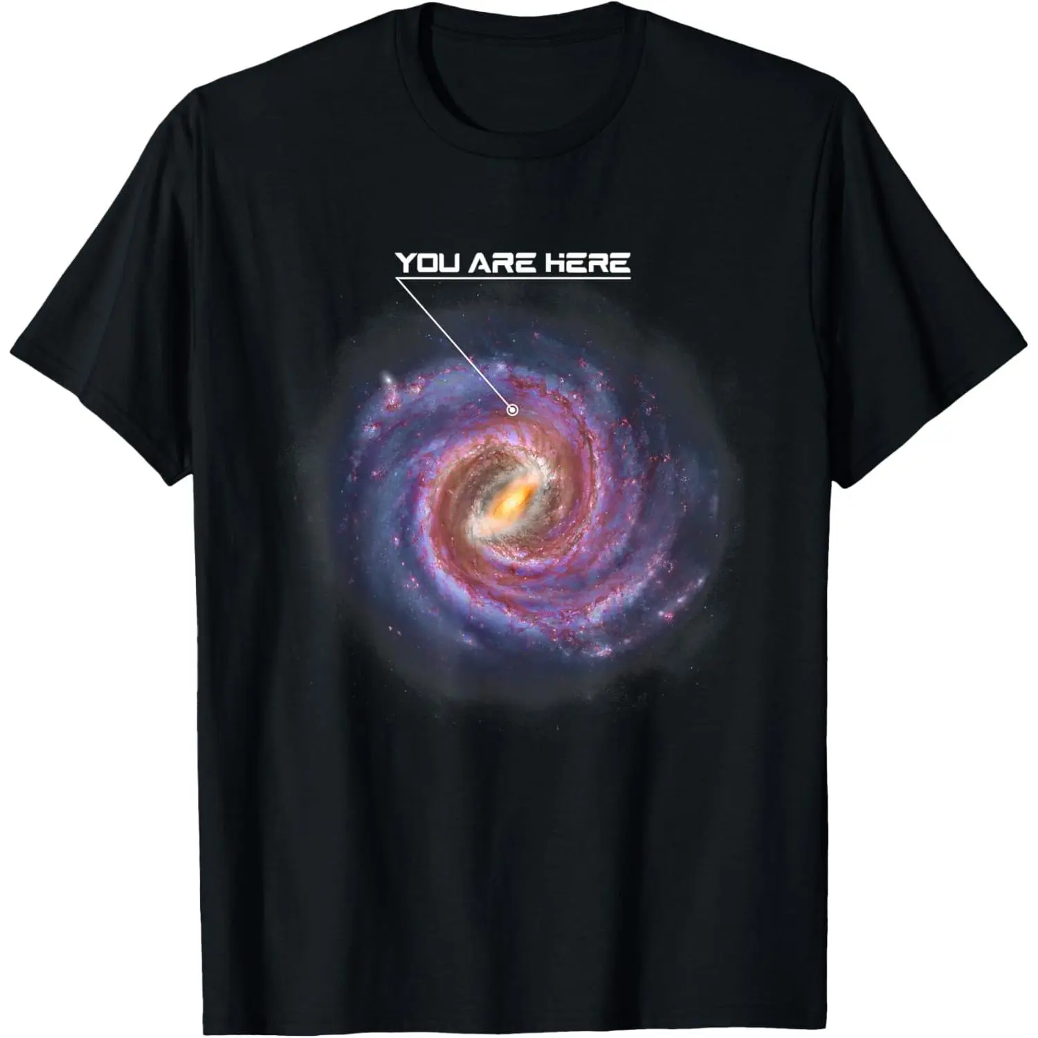 Galaxy Solar System Graphic T-Shirt for Men, Casual Streetwear Short-Sleeve Top in Soft 100% Cotton Fabric, Tshirt, Shortsleeve