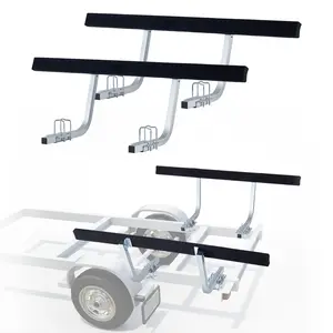 VEVOR Boat Trailer Guides, 16.7 in/18.7 in Height Adjustable Trailers Guide, 2PCS Thickened Steel Trailer Guide-Ons with Thick Support Pads, Fits L-Beam, Box or C-Channel Bunk-Style Pontoon Trailers
