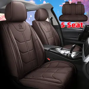 automotive interior decoration Waterproof Wear-Resistant PU Leather 5-Seat Car Seat Covers for Full Vehicle Interior Protection