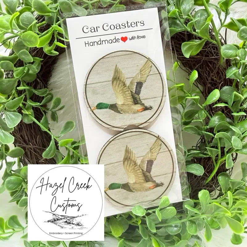 Mallard Duck Car Coaster Set