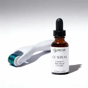 MICRO INFUSION SET CE Serum (15% Vitamin C, 1% Vitamin E, 0.5% Ferulic Acid) DERMAROLL for All Skin Types Anti-Aging Daytime Serum 30mL Cruelty Free Vegan Made in USA