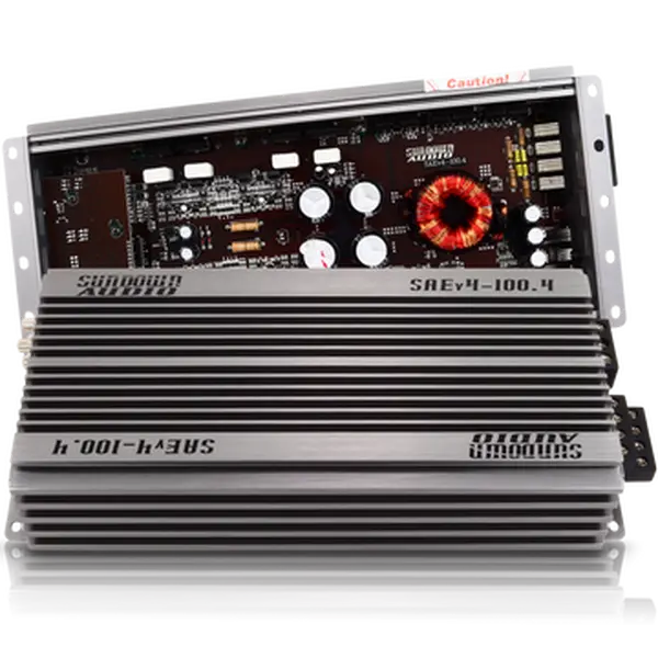 Sundown Audio SAEv.4-100.4 Wired 4-Channel Car Audio Powered Amplifier Module - 100x4 Power Output, Remote Control Compatible, Noise Reduction, Overload Protection, Powered Amplifier Amplifiers