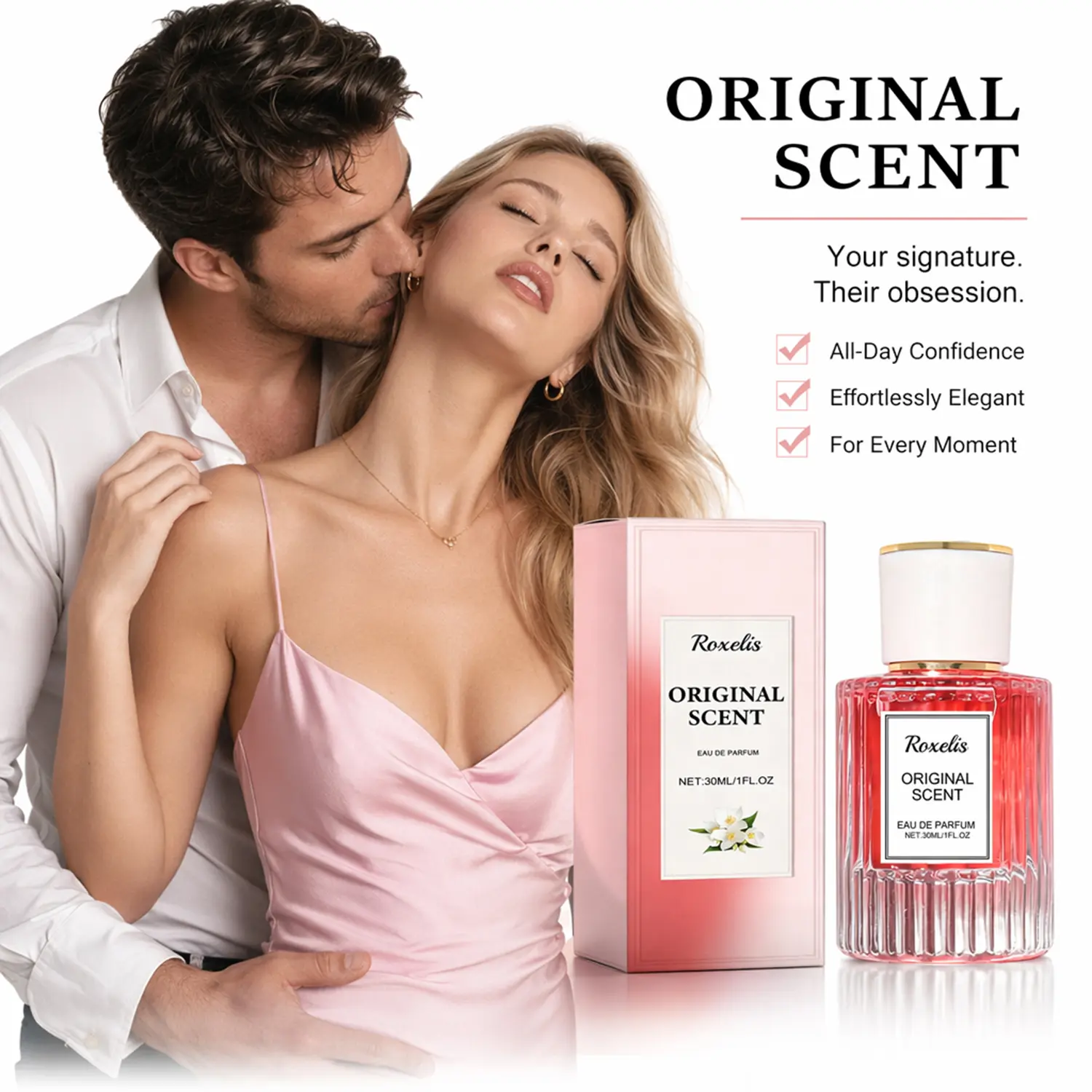 Women's pheromone perfume, Infused with Premium Pheromone Formula, Long Lasting Floral and Woody Scent, Specially Crafted to Leave a Captivating Impression, Perfect for Romantic Evenings, Ideal Valentine's Day Gift for Her 30ml