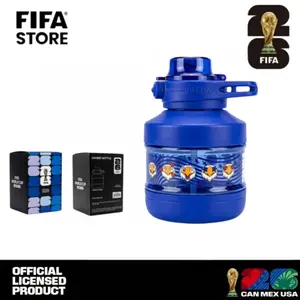 [FIFA World Cup 2026] Officially Licensed Two-Way Drinking Water Bottle | 28oz (830ml) BPA-Free Sports Water Bottle with Straw and Sip Lid, Leak-Proof Soccer Fan Gear | Easy Grip | Suitable for Kids and Adults