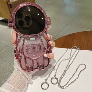 Astronaut shape graphic print phone case for iPhone 15 14 13 12 11 x XR Xs 8 7 Mini Plus Pro Max SE, Easter gift, Christmas Halloween decoration/gift for girlfriend, boyfriend, friend or yourself