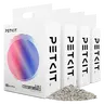 PETKIT 5-in-1 Unscented Natural Tofu & Activated Carbon Cat Litter - 8lb Dust-Free Formula, Odor Control, Rapid-Clumping, Highly Absorbent, Regular Shape for Automatic Smart Litter Boxes, Water Flushable Odor Solution, Kitten Supplies