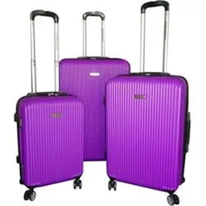 Karriage-Mate AB001613-Pp Hardside Luggage Set, Lightweight Carry On Spinner Wheel Travel Luggage, Secure Lock, Purple Carry-On Bag Set