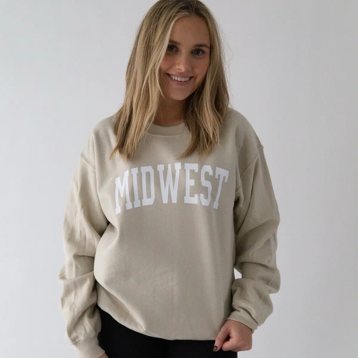 MIDWEST | Hoodie | Crewneck | Everyday Lifestyle | luxe and littles Cotton Soft Tops Womenswear Pullover Comfy Cute Sweatshirts sun faded hoodie