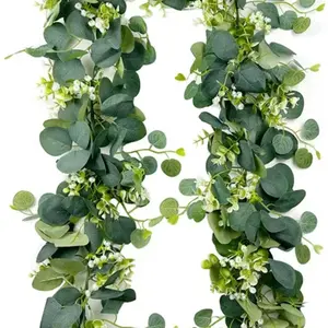 Realistic Vine Branches Full Moon Money Leaf Decorative Plant Artificial Ivy Vine for Home Wedding Garden Decoration, Perfect for Indoor Outdoor Use