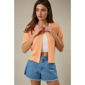 Sweater Cardigan - Apricot