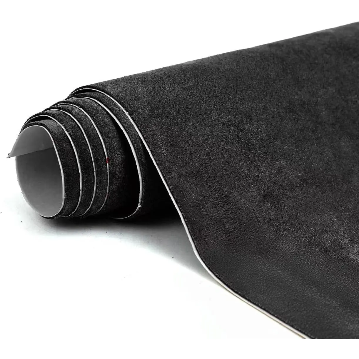 Premium Black Suede Fabric Wrap - 12x60 inch Suede Wrap for Car Interior - Self-Adhesive Microfiber and Synthetic Leather, Stretchable Interior Film for Car and Home Decor