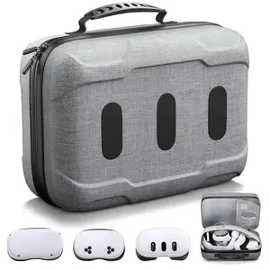 Carrying Case for Meta Quest 3/Quest 3S/Oculus Quest 2/Vision Pro/Pico 4 Headset & Quest 3 Accessories, Hard Shell Protective, Large Storage