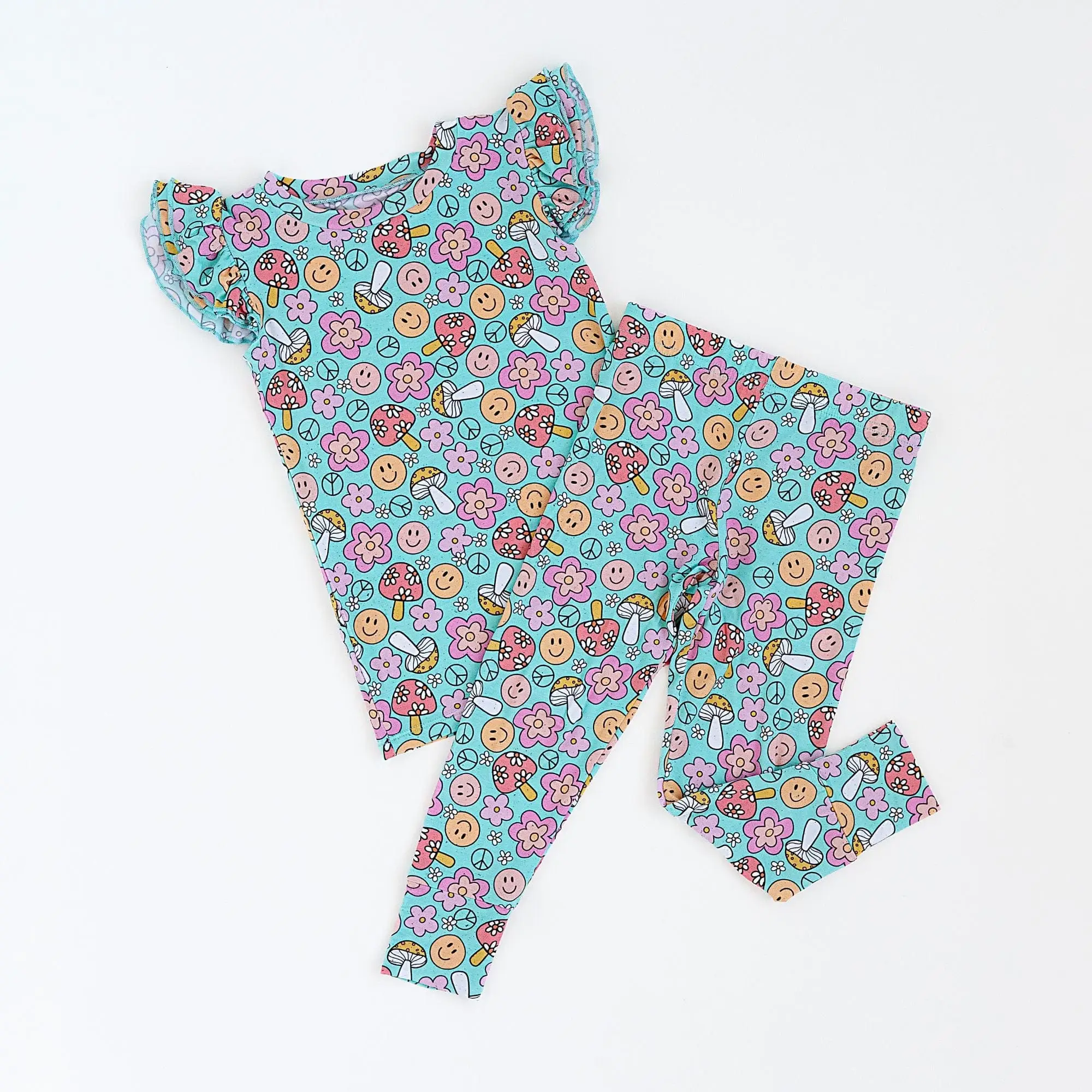 Don't Worry Be Hippie Two-Piece Pajama Set