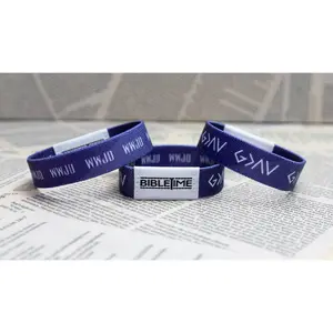 The God is Greater / WWJD Band - Stretchy Flexible Reversible Waterproof Bible Devotional Bracelet with TAP Technology