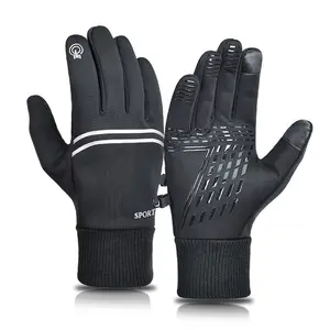 Gloves Men's winter riding fleece warm windproof water-proof gloves touch screen outdoor motorcycle driving gloves