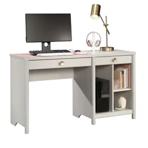 Sauder Dover Edge Computer Desk with Spacious Work Surface Two Drawers Adjustable Shelf for Home Office Gaming Setup