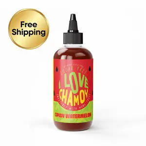 Spicy Watermelon Sugar Free Chamoy - Diabetic Friendly - Carb Free - Vegan - Gluten Free - No Artificial Dyes - Mexican Candy Sauces