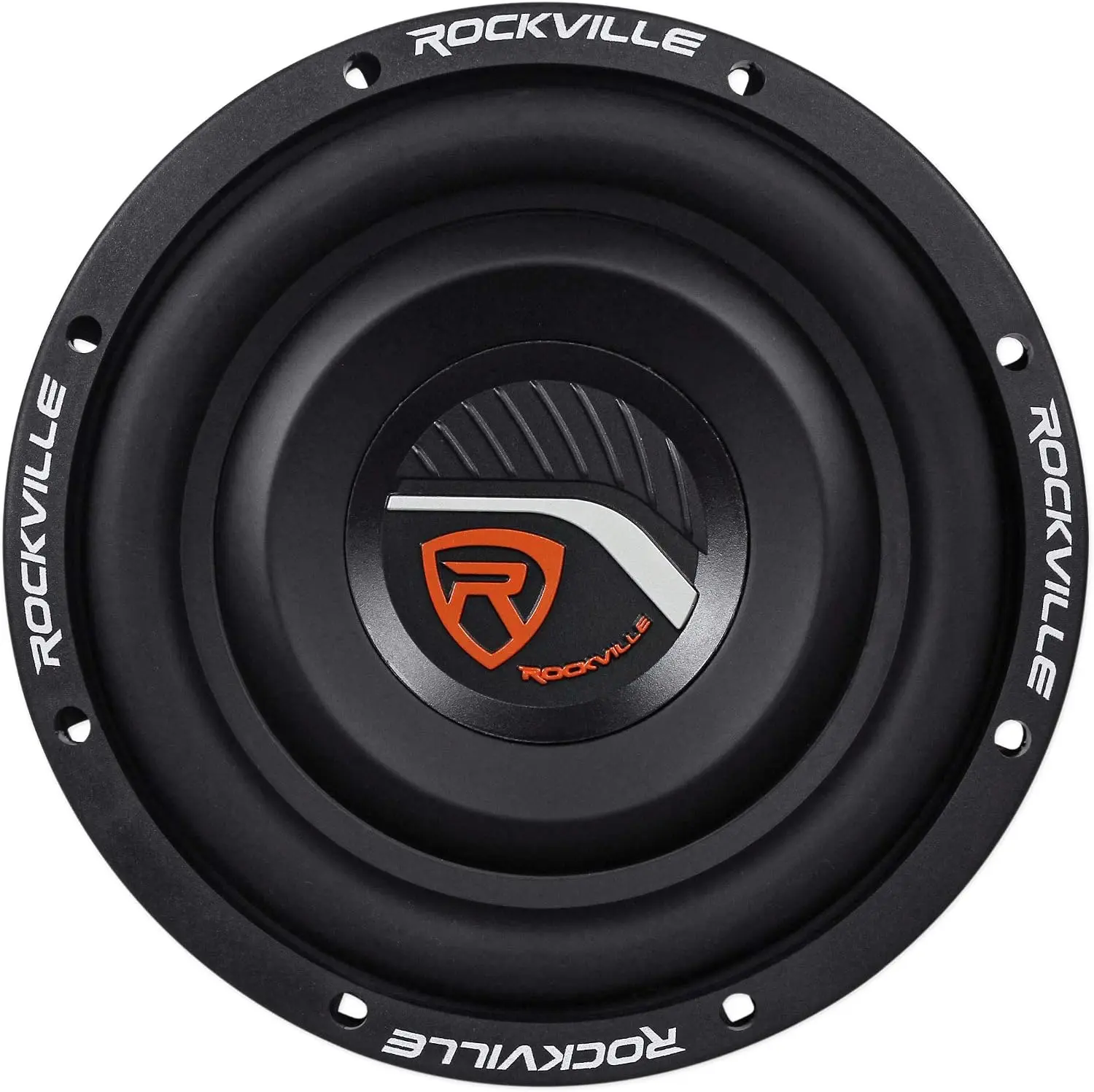 W8T4S4 8" SVC 4Ohm Slim Car Subwoofer, 1000W Peak/250W RMS| CEA2031 Compliant, 1.5" Voice Coil, 33oz Magnet, Butyl Surround, Steel Basket, Nickel Terminals, 2.5" Depth, 39Hz500Hz