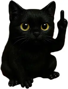 Fun Mini Middle Finger Animal Statue,Resin Middle Finger Animals Decor Statue for Desktop,Office and Car, Funny and Cute Middle Finger Humor Gag Gifts