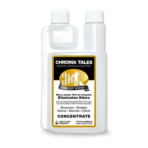 16 oz concentrated kennel deodorizer, non-enzyme formula, long-lasting freshness, apricot scent, for home and kennel use