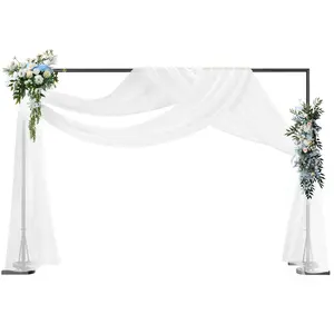10x7 FT Backdrop Banner Stand, Balloon Arch Stand Kit, Square Wedding Arch Balloon Metal Frame, Adjustable Photo Backdrop Stand, for Parties Wedding Photography Baby Shower Festival Decoration