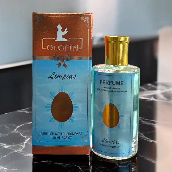 Olofin Limpias Perfume with Pheromones 100 ML 3.38 OZ Spiritual Cleansing Fragrance for Women and Men Ideal for Protection and Spiritual Cleansing