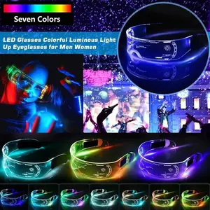 Future Sunglasses Light Up Glasses for Adults - 7 Color Options, Neon Style, CR2032 Batteries, Comfortable & Durable, Light Up Features