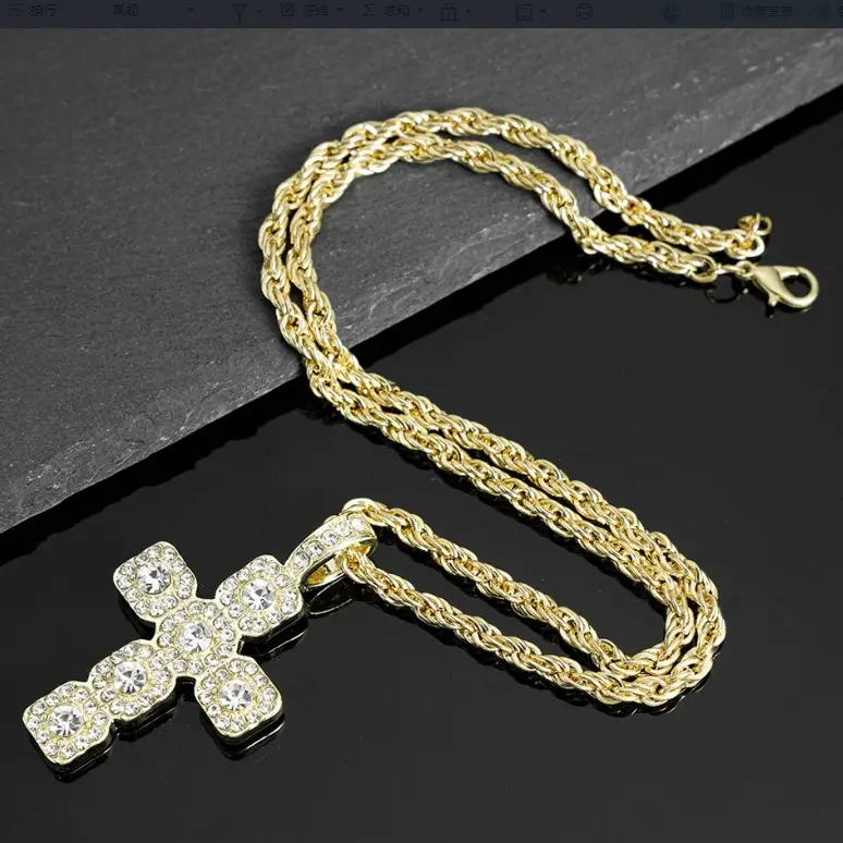 Gold Pendant + 20-inch Rope Chain