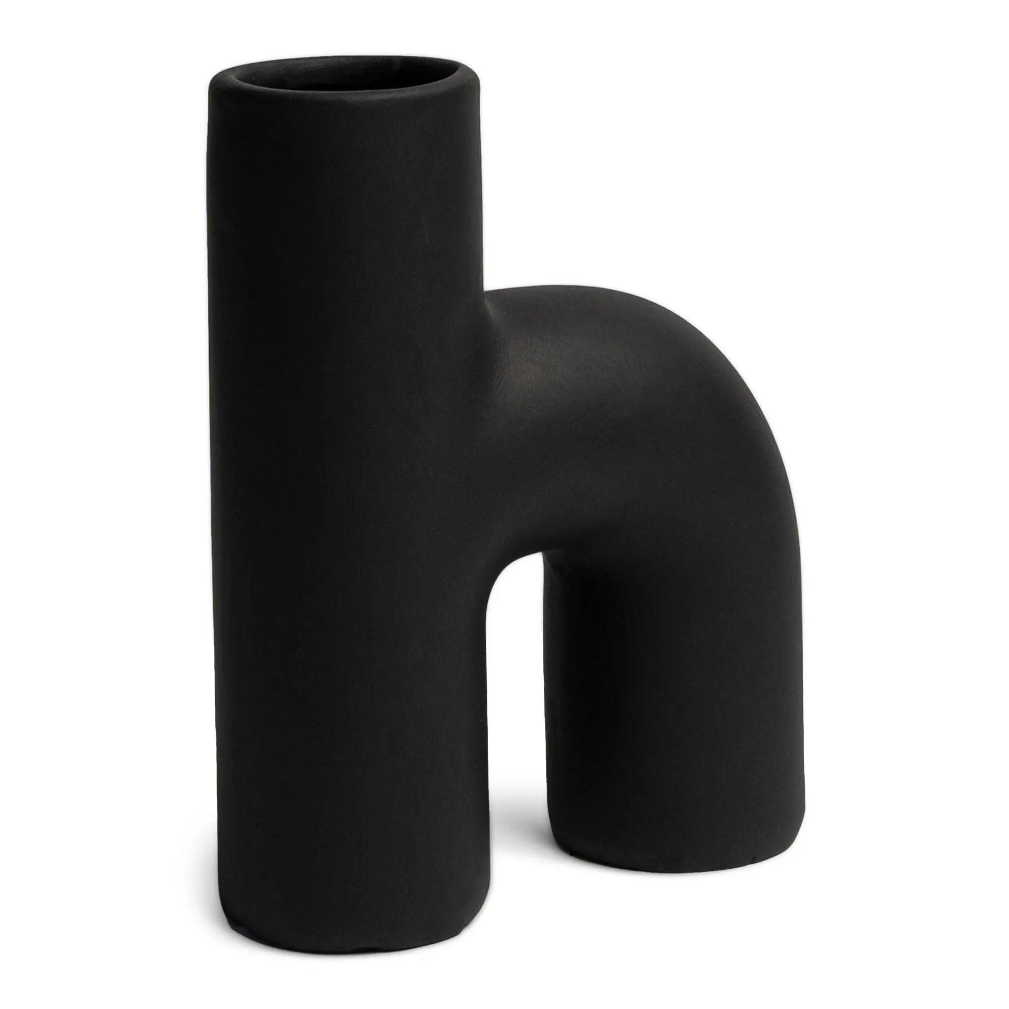 Villa Moda Lila Abstract Sculptural Decorative Modern Vase, Black Villa Moda Lila Abstract Sculptural Decorative Modern Vase, Black