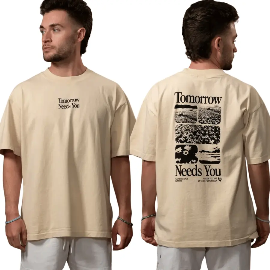 Tomorrow Needs You Mental Health 988 Graphic Shirt, Inspirational Awareness Tee, Positive Message Apparel, Gift For Mental Health Awareness Supporters