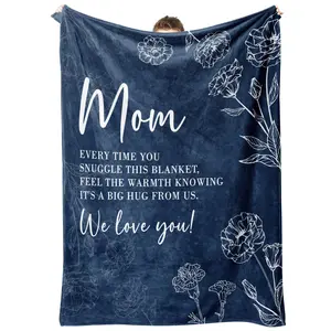 Gifts for Mom Mothers Day, Mom Birthday Gifts Blanket, Moms Gift for Women from Daughter Son, We Love You Present for Mother Mommy