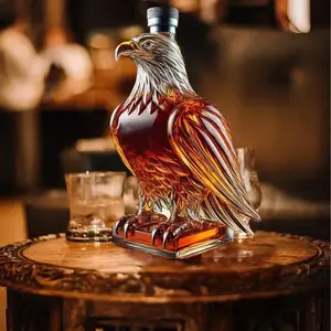 Viral Eagle Shaped Whiskey Bottle, Premium Borosilicate Glass, Durable Design, Perfect for Home Bars, Unique Gift Idea