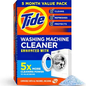 Washing Machine Cleaner by Tide, Washer Machine Cleaner with Oxi for Front and Top Loader Washer Machines, 5 Month Supply Household Box Cleaning laundry  pod