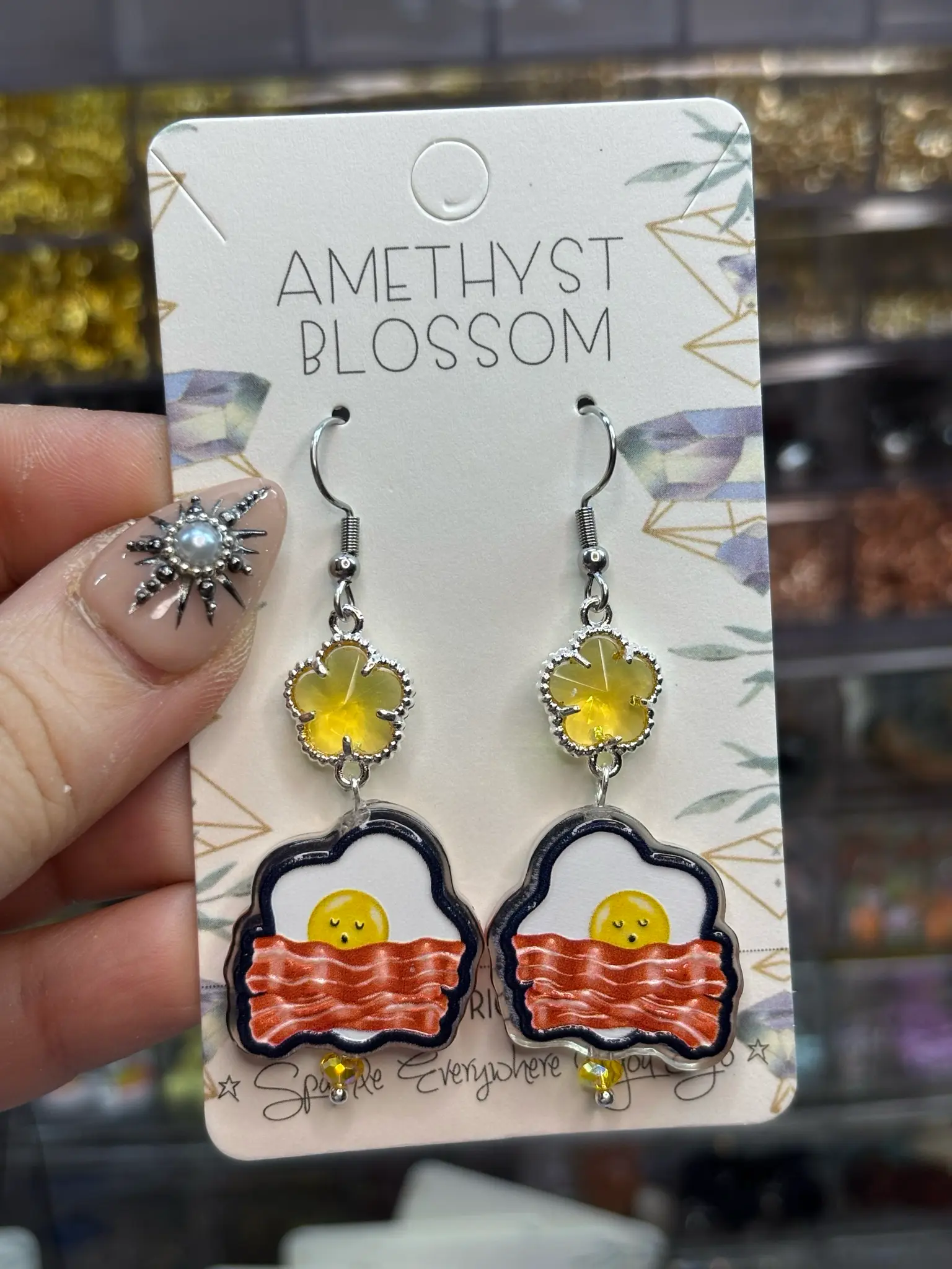 Do Not Disturb Bacon & Eggs Earrings