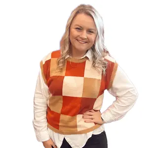 Checkered Sweater Vest