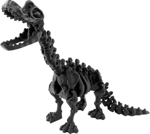 PowerTRC 3D Printed Skeleton Brachiosaurus – Prehistoric Collectible Articulating Dinosaur 3D Figurine Desk Decoration for Teens and Adults, Made in USA
