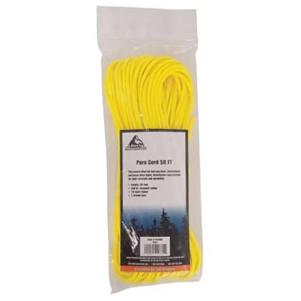 212 MAIN Kernmantle Paracord Rope - 50 ft, 5/32 in, 7 Inner Strands, 550 lbs Load Capacity, 100% Nylon Outer Sheath, Yellow Ropes for Braiding, Survival Situations, Tools & Hardware Use, Paracord Ropes