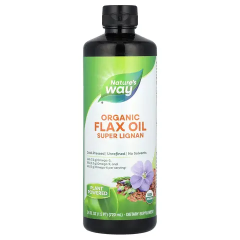 Nature's Way Organic Flax Oil, Super Lignan, 24 fl oz (720 ml)